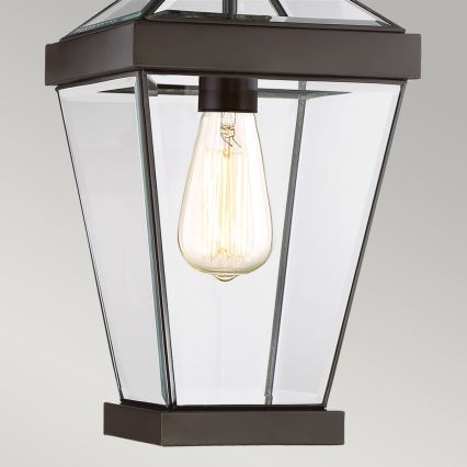 Quoizel - Hanglamp aan een ketting voor buiten RAVINE 1xE27/60W/230V IP23 bruin