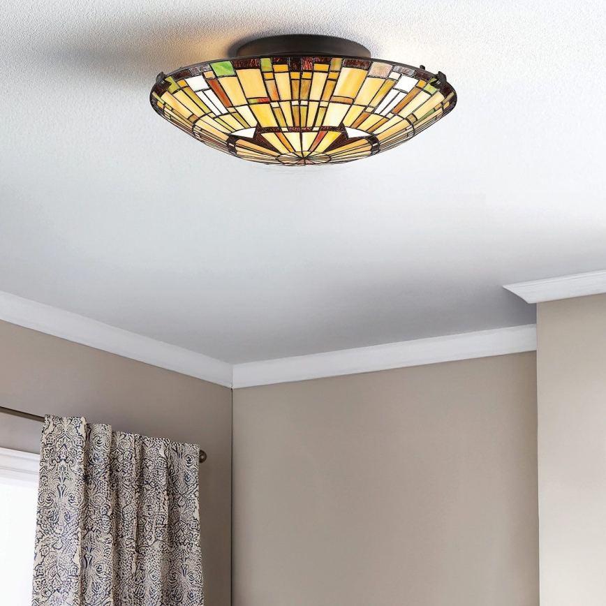 Quoizel - Plafondlamp REED 2xE27/60W/230V diameter 42 cm