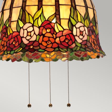Quoizel - Tiffany ROSECLIFFE kroonluchter aan ketting 3xE27/100W/230V