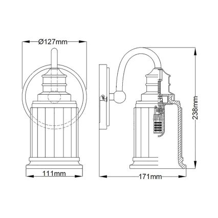 Quoizel - LED Badkamer wandlamp SWELL 1xG9/3W/230V IP44