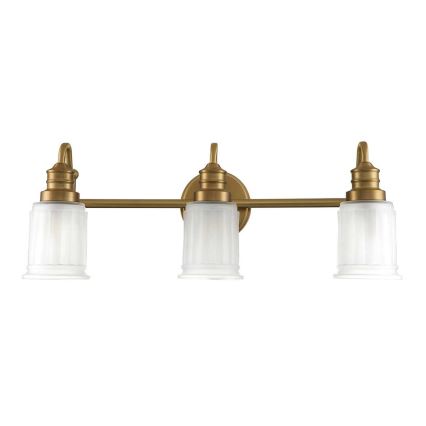 Quoizel - Luminaire mural LED pour salle de bains SWELL 3xG9/3W/230V IP44, finition dorée