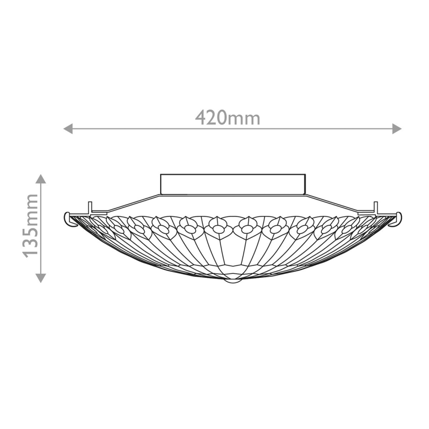 Quoizel - Plafondlamp WATKINS 2xE27/60W/230V diameter 42 cm