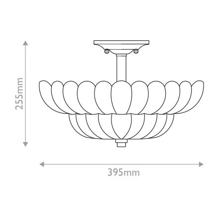 Quoizel - Plafondlamp WHITECAP 4xE14/40W/230V diameter 39,5 cm