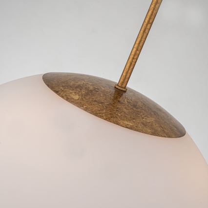 Quoizel - Hanglamp met vaste pendel STARING 3xE14/40W/230V diameter 45,7 cm goud/patina/wit