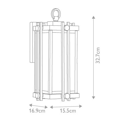 Quoizel - Wandlamp voor buiten GOLDENROD 1xE27/100W/230V IP44