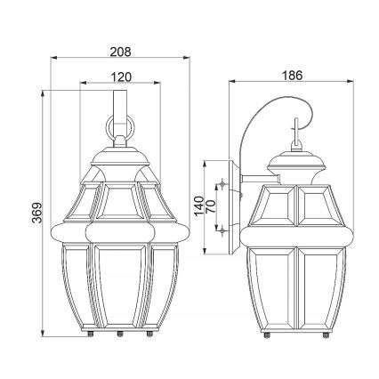 Quoizel - Wandlamp voor buiten MARINE 1xE27/150W/230V IP44 gouden