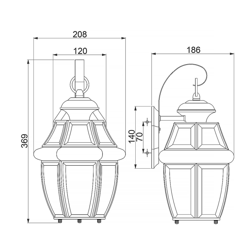 Quoizel - Wandlamp voor buiten MARINE 1xE27/150W/230V IP44 gouden