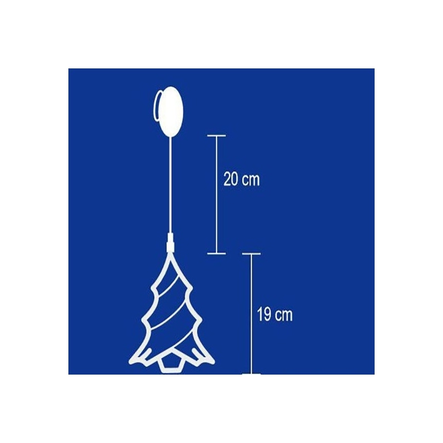 Raamversiering 8xLED/3xAA