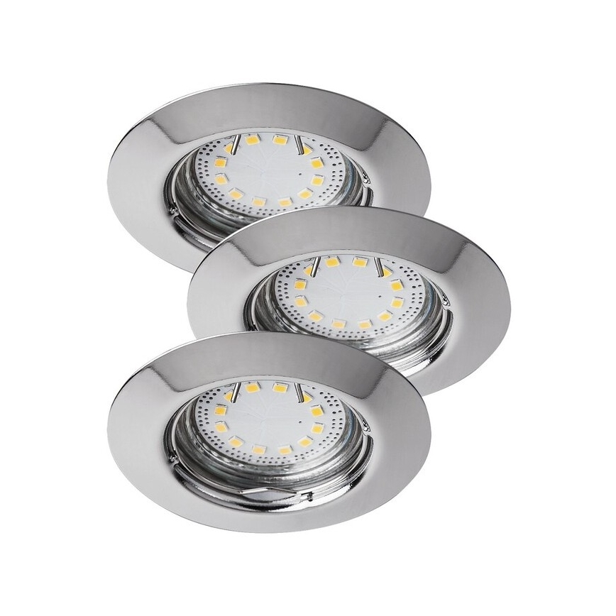 Rabalux - Set van 3 LED inbouwspots voor badkamer 1xGU10/3W/230V IP44
