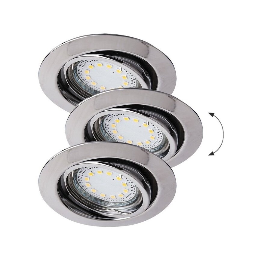 Rabalux - LOT 3xLED Spot encastrable 3xGU10/3W/230V IP40