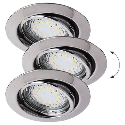 Rabalux - SET 3xLED Inbouwverlichting 3xGU10/3W/230V IP40