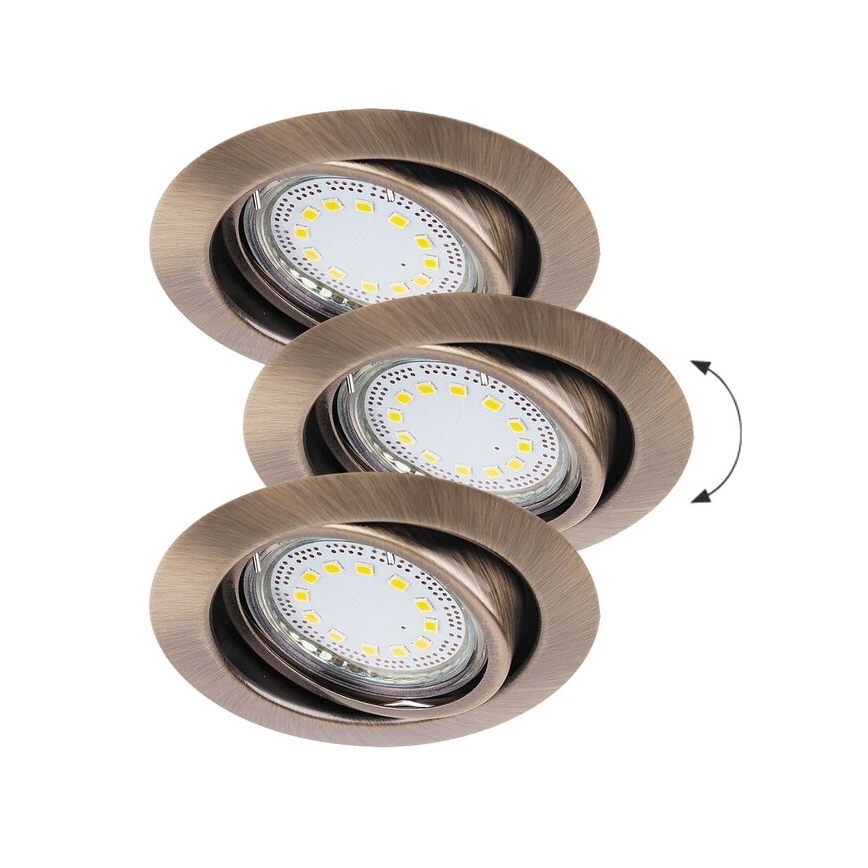 Rabalux - SET 3xLED Inbouwverlichting 3xGU10/3W/230V IP40