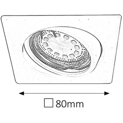 Rabalux - LOT 3xLED Spot encastrable 3xGU10/3W/230V IP40