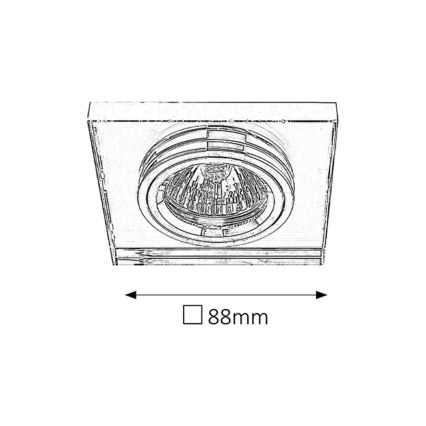 Rabalux - Inbouwlamp 1xGU5,3/50W/12V
