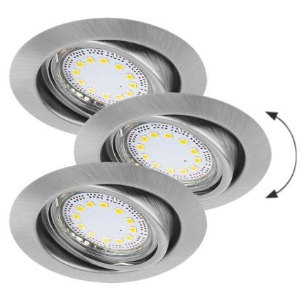 Rabalux - Lot de 3 spots encastrables LED 1xGU10/3W/230V IP40