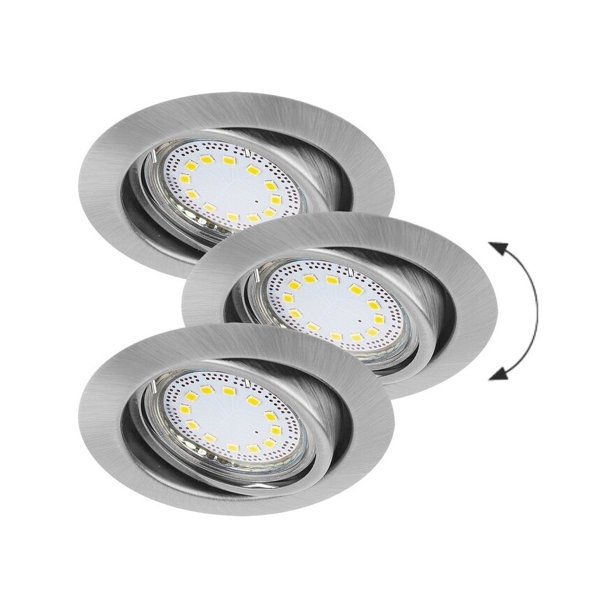 Rabalux - SET 3xLED Inbouwverlichting 3xGU10/3W/230V IP40