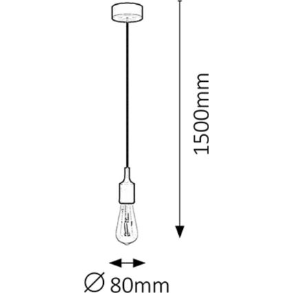 Rabalux - Suspension E27/40W noire