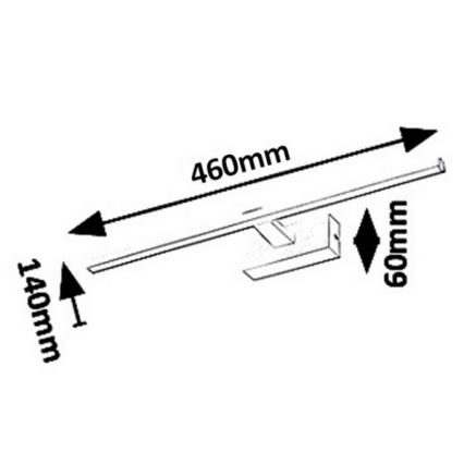 Rabalux - Éclairage de miroir salle de bain LED/8W/230V IP23