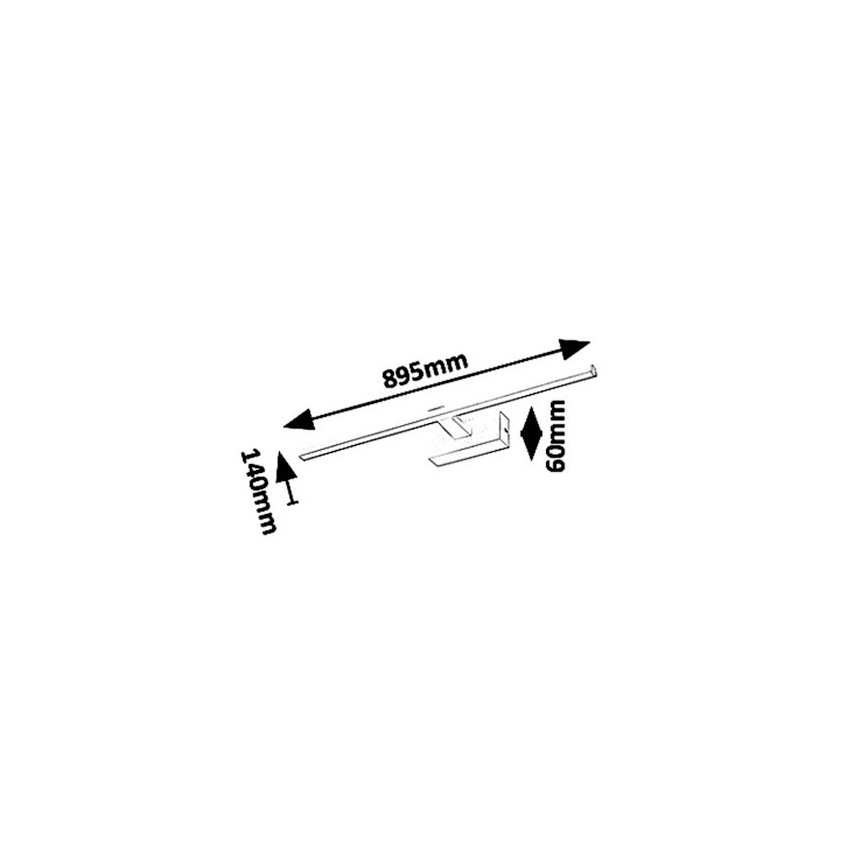Rabalux - LED badkamerspiegelverlichting ALBINA LED/18W/230V IP23 89,5 cm