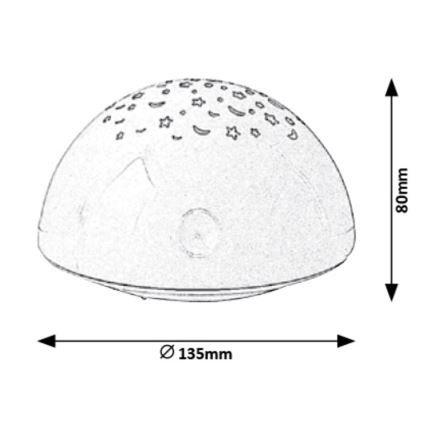 Rabalux - Veilleuse LED RVB LED/0,5W/3xAA