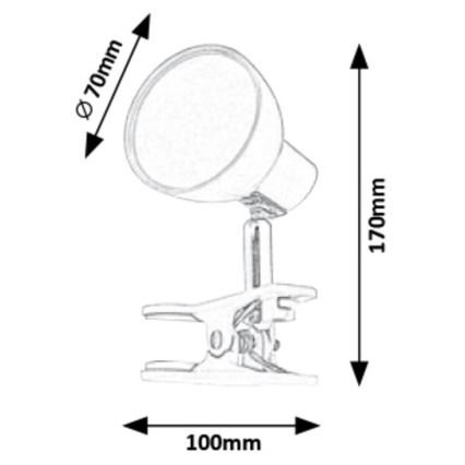 Rabalux - LED Klemspot LED/5W/230V