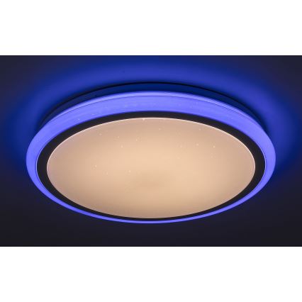 Rabalux - Dimbare LED-plafondlamp met afstandsbediening, RGB, 32W, 230V, Ø 40 cm