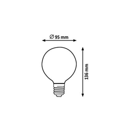 Rabalux - Ampoule LED G95 E27/7W/230V 4000K