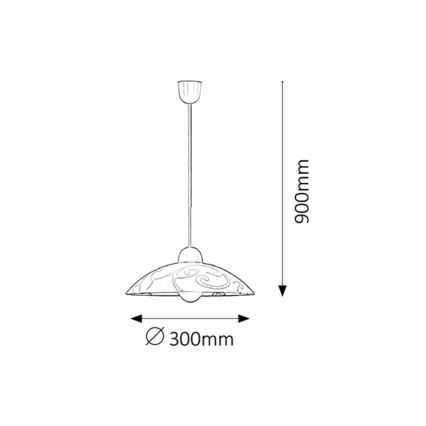 Rabalux - Hanglamp 1xE27/60W/230V