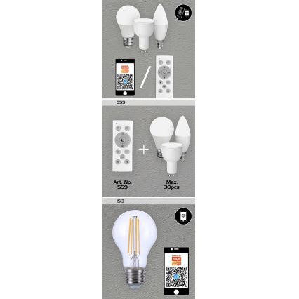 Rabalux - Ampoule LED RVB à intensité variable C37 E14/5W/230V Wi-Fi 3000-6500K