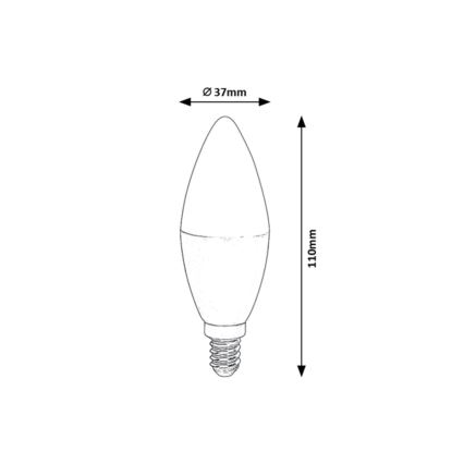 Rabalux - Ampoule LED RVB à intensité variable C37 E14/5W/230V Wi-Fi 3000-6500K