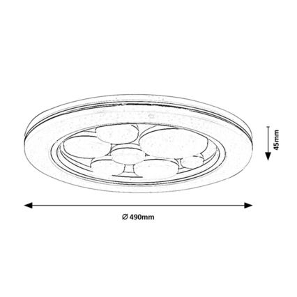 Rabalux - LED plafondlamp LED/36W/230V diameter 49 cm