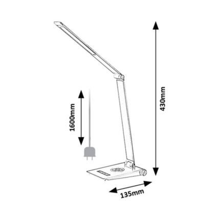 Rabalux - Lampe de table LED à intensité variable LED/13W/230V 2800-5000K