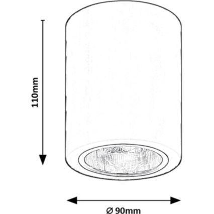 Rabalux - Spotlamp 1xE27/25W/230V zwart