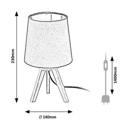 Rabalux - Lampe de table 1xE14/25W/230V beige