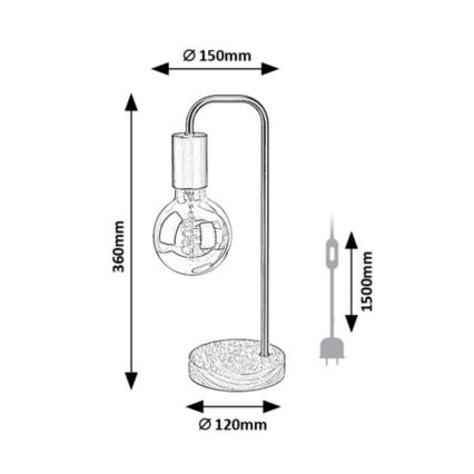 Rabalux - Lampe de table 1xE27/40W/230V