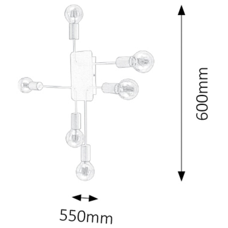 Rabalux - Plafondlamp 6xE27/15W/230V