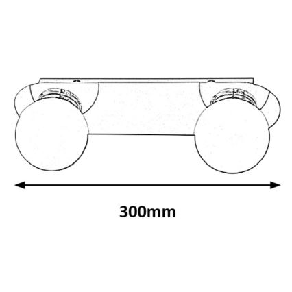 Rabalux - Plafonnier de salle de bain 2xG9/28W/230V IP44 d. 30 cm