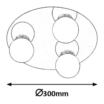 Rabalux - Badkamer plafondlamp 3xG9/28W/230V IP44 diameter 30 cm