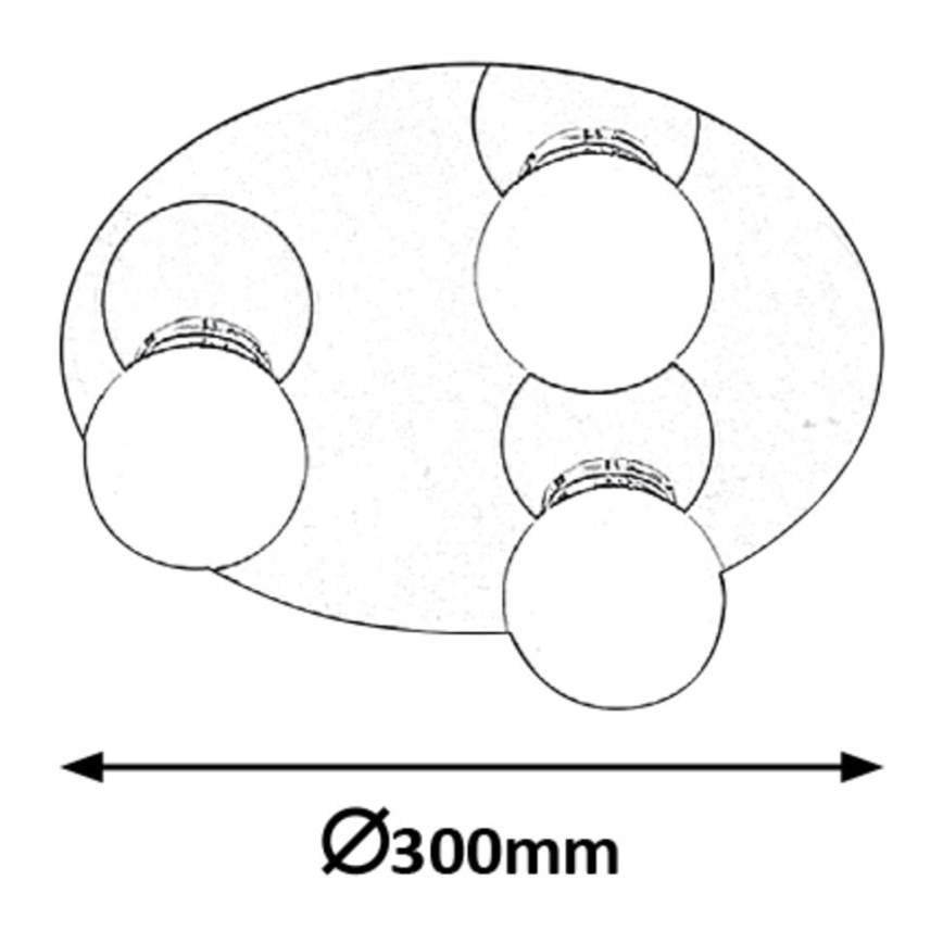 Rabalux - Plafonnier de salle de bain 3xG9/28W/230V IP44 d. 30 cm