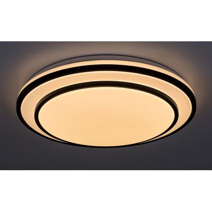 Rabalux - Plafonnier LED à intensité variable LED/40W/230V 3000-6500K noir + télécommande