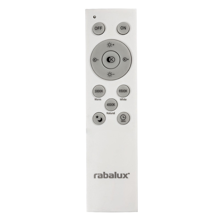 Rabalux - Dimbare LED Plafond Lamp LED/40W/230V 3000-6500K zilver + afstandsbediening