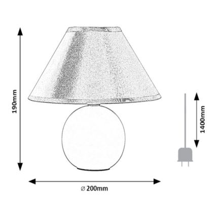 Rabalux  - Lampe de table 1xE14/40W/230V