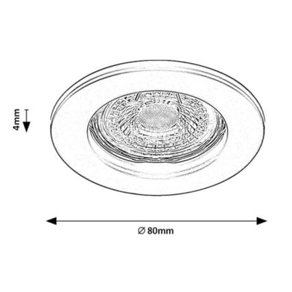 Rabalux - Inbouw plafondverlichting  1xGU5,3/25W/12V