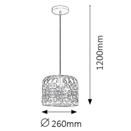 Rabalux - Hanglamp 1xE27/60W/230V 