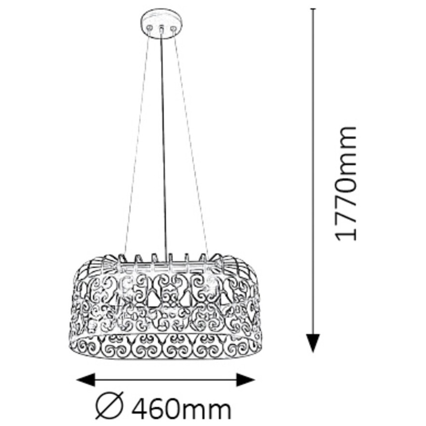 Rabalux - Hanglamp 2xE27/60W/230V zwart
