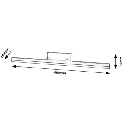 Rabalux - LED Spiegelverlichting badkamer LED/12W/230V 49 cm IP44