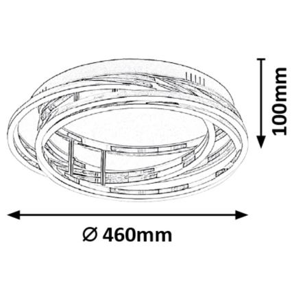 Rabalux - Plafonnier LED à intensité variable LED/40W/230V diam. 46cm