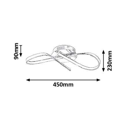 Rabalux - Plafonnier LED/20W/230V