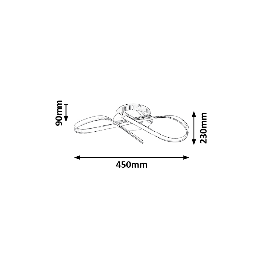 Rabalux - Plafonnier LED/20W/230V