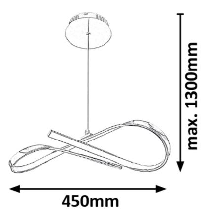 Rabalux - LED Hanglamp aan draad LED/20W/230V